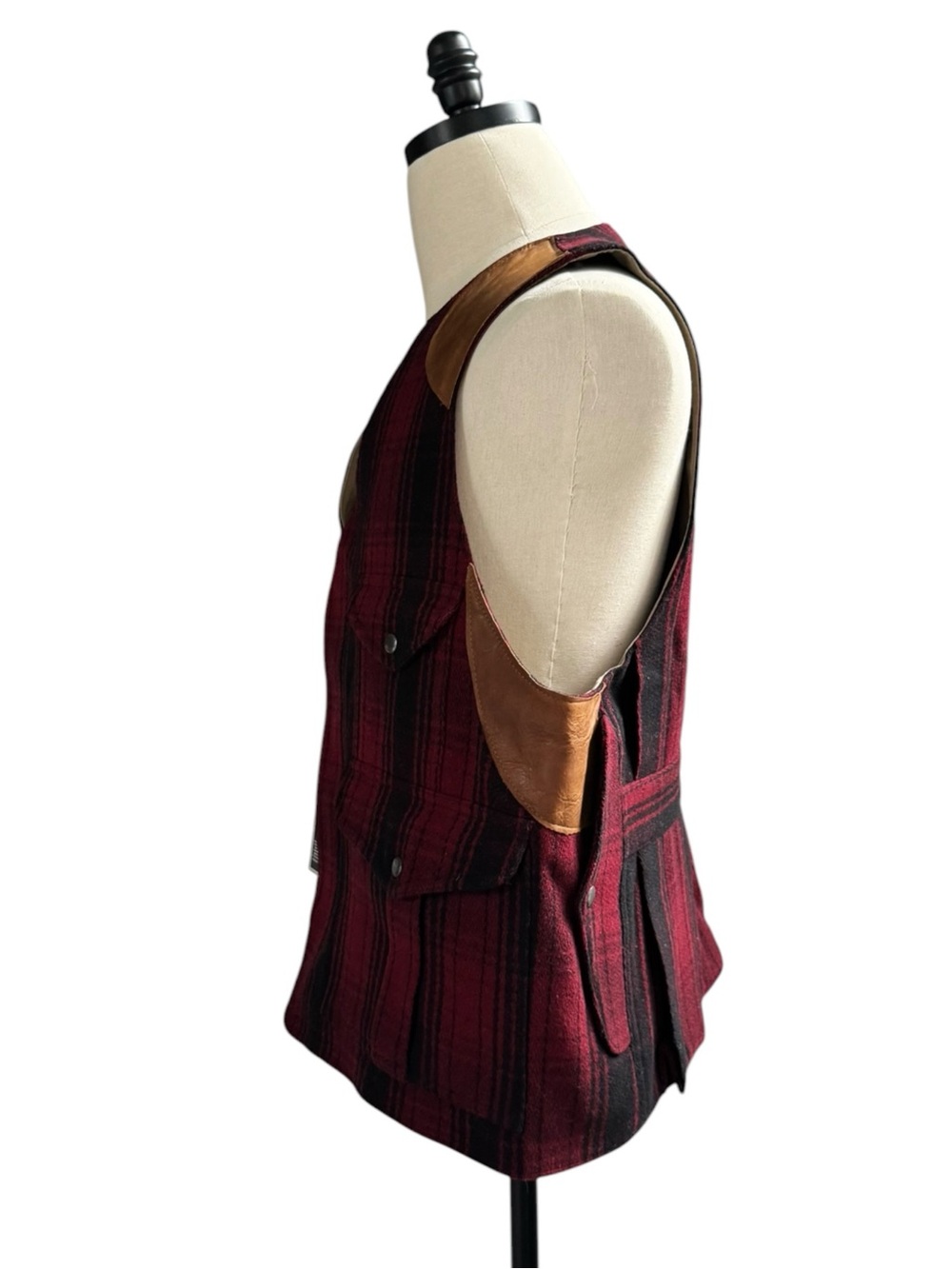 Vintage Polo Ralph Lauren Sportsman Vest Wool Plaid | LARGE NWT - Picture 4 of 14
